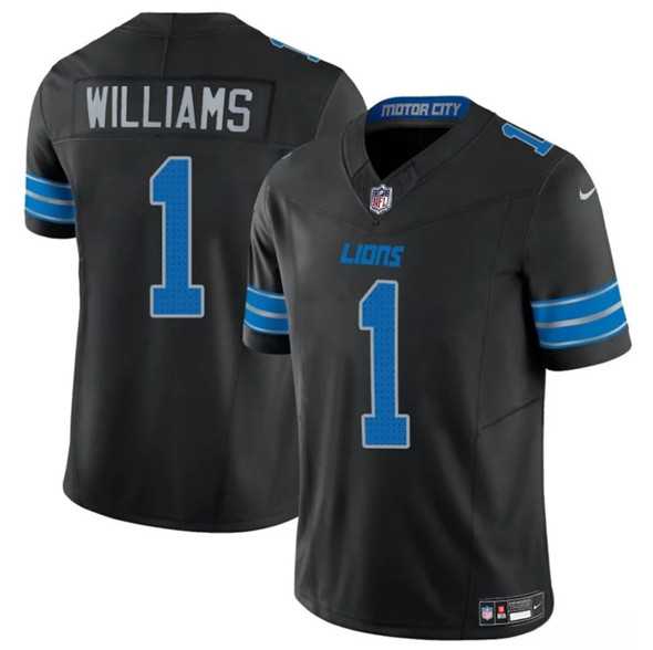 Men & Women & Youth Detroit Lions #1 Jameson Williams Black 2025 F.U.S.E. Vapor Limited Stitched Jersey->detroit lions->NFL Jersey